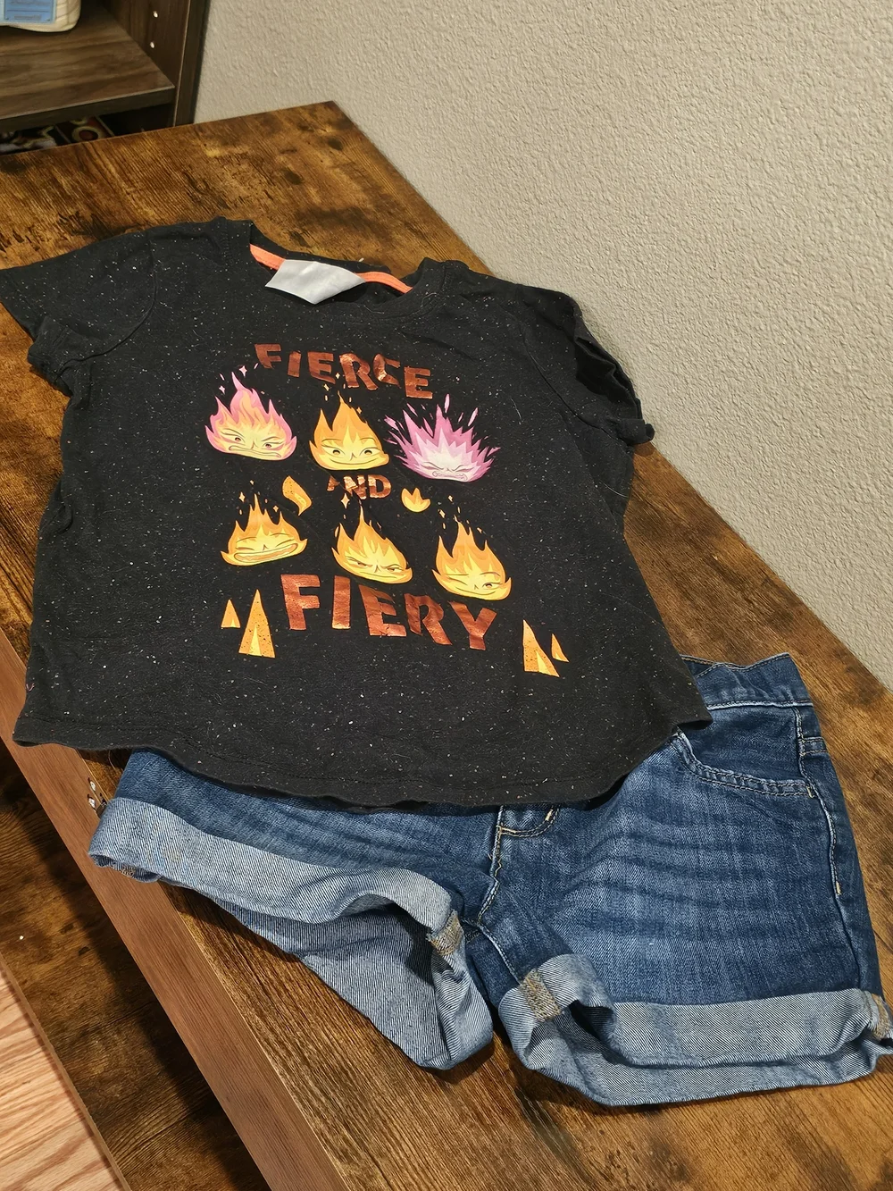 Disney Elements Tee And Plus Size Jean Shorts